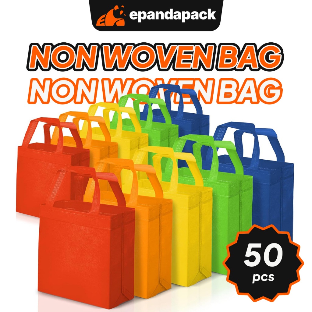 50pcs Non Woven Bag Door Gift Goodies Bag Beg Kain Cenderahati Beg ...