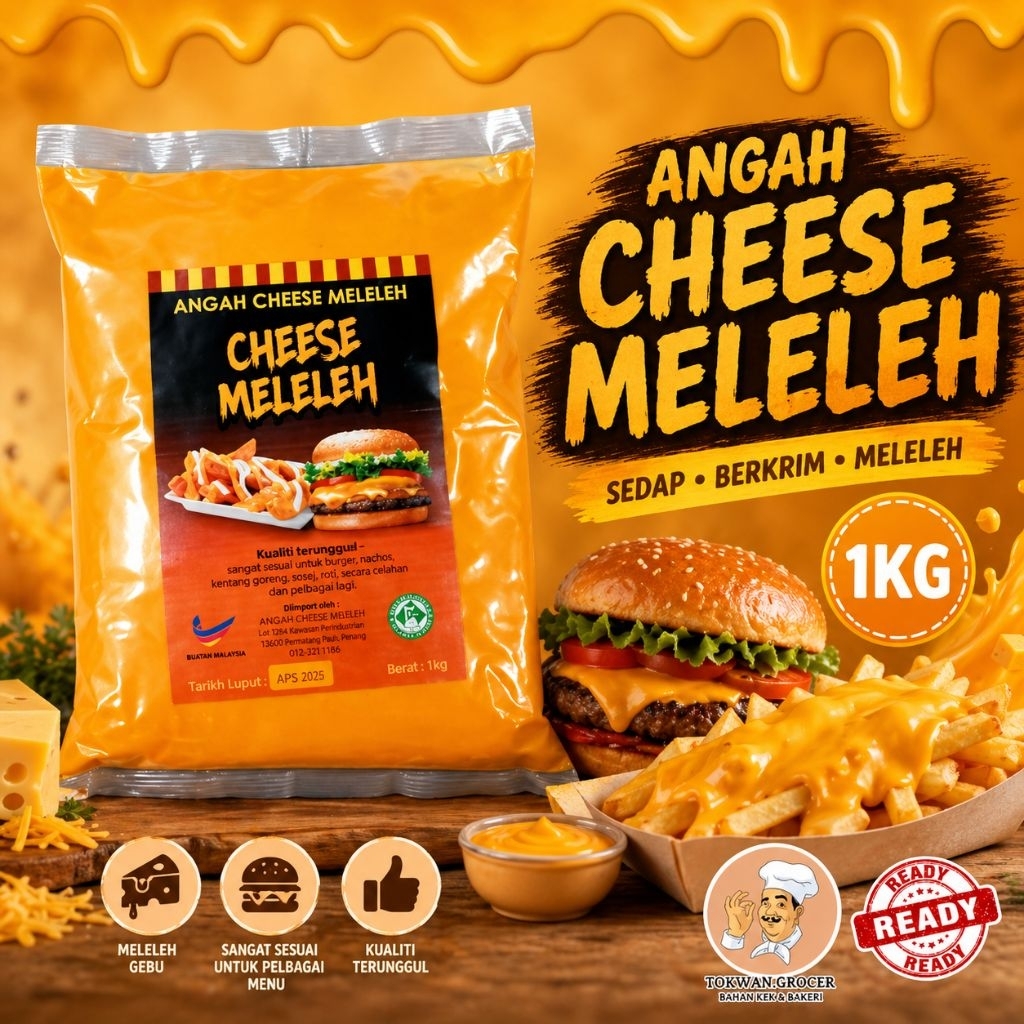 Angah Cheese Meleleh 1Kg [ READY STOCK | SHIP OUT IN 24HOURS ] | Shopee ...