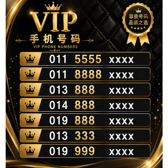 VIP NUMBER LIMITED TIME PROMOTION 0115555XXXX / 0118888XXXX | Shopee ...