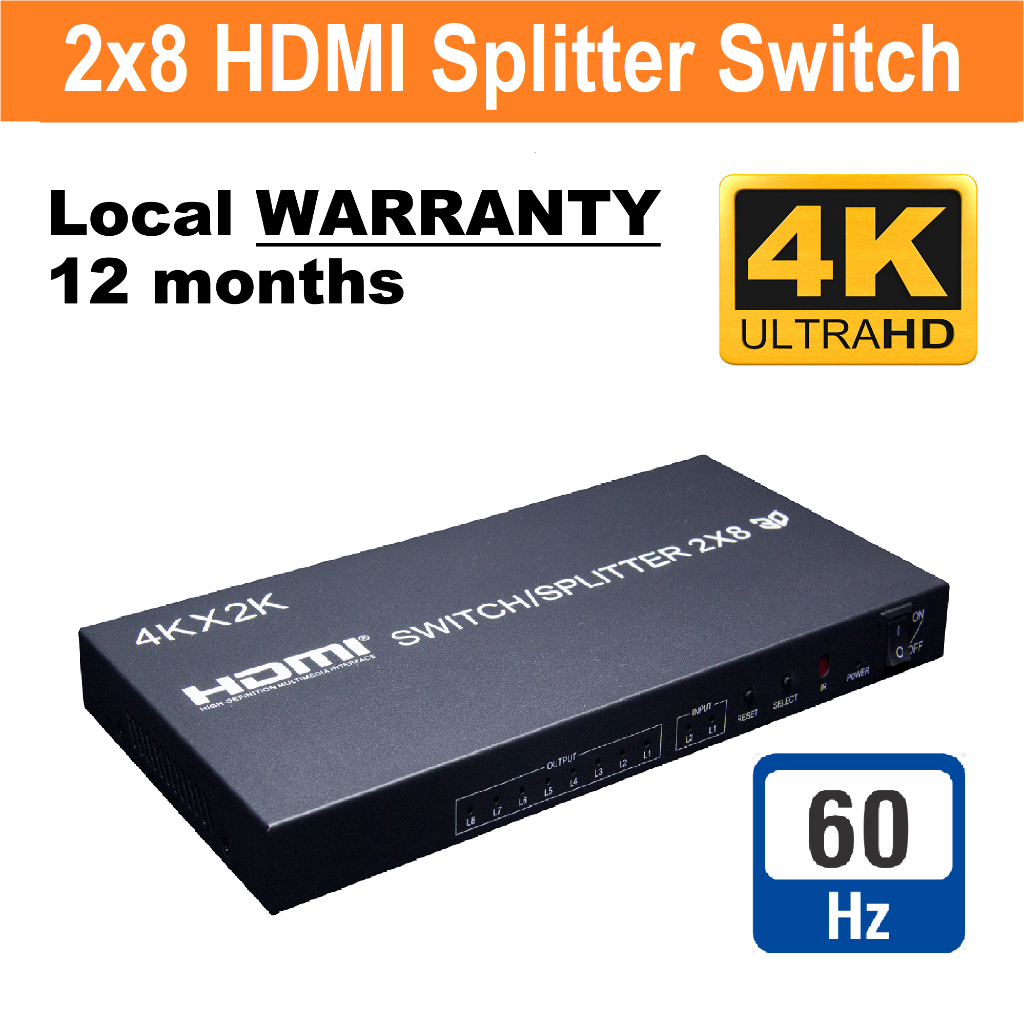2x8 HDMI 4K Switch Splitter | Shopee Malaysia