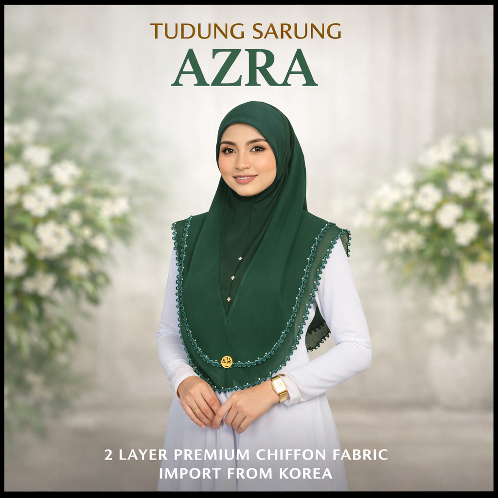 SARUNG AZRA CHIFFON 2 LAYER WITH SULAM AWNING SCUBA BY ...