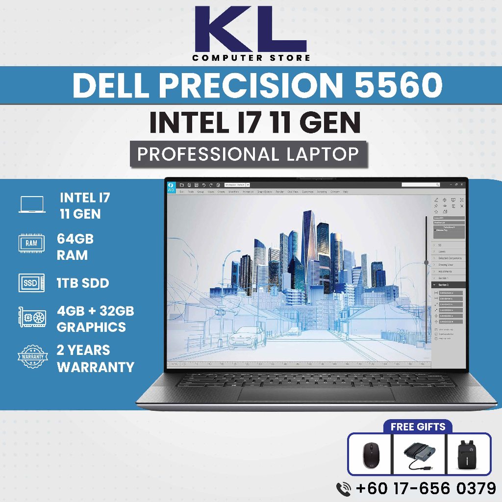 Dell Precision 5560 Engineering Workstation | i7 11th Gen | 32GB RAM ...