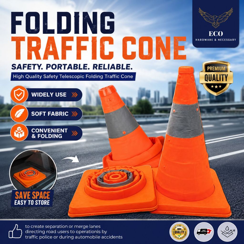 45/60CM Foldable Safety Security Traffic Cone Telescopic Foldable Road ...