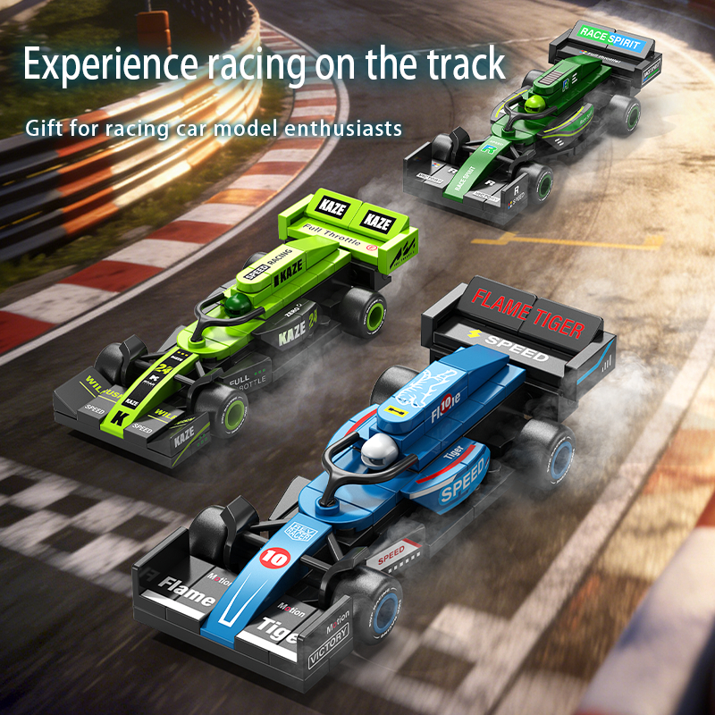F1 Racing Car Building Blocks Pull-Back — image 2
