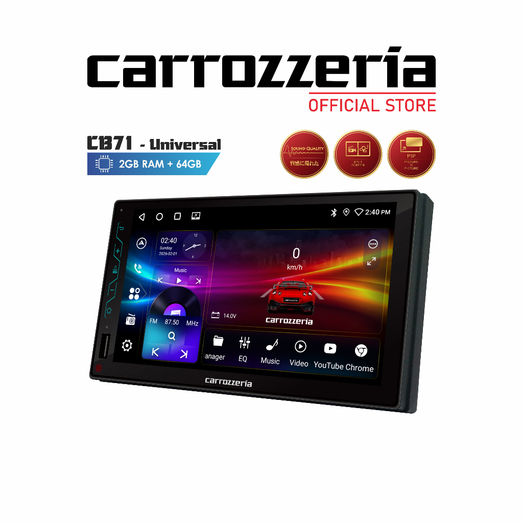Carrozzeria Double Din Android Player (7