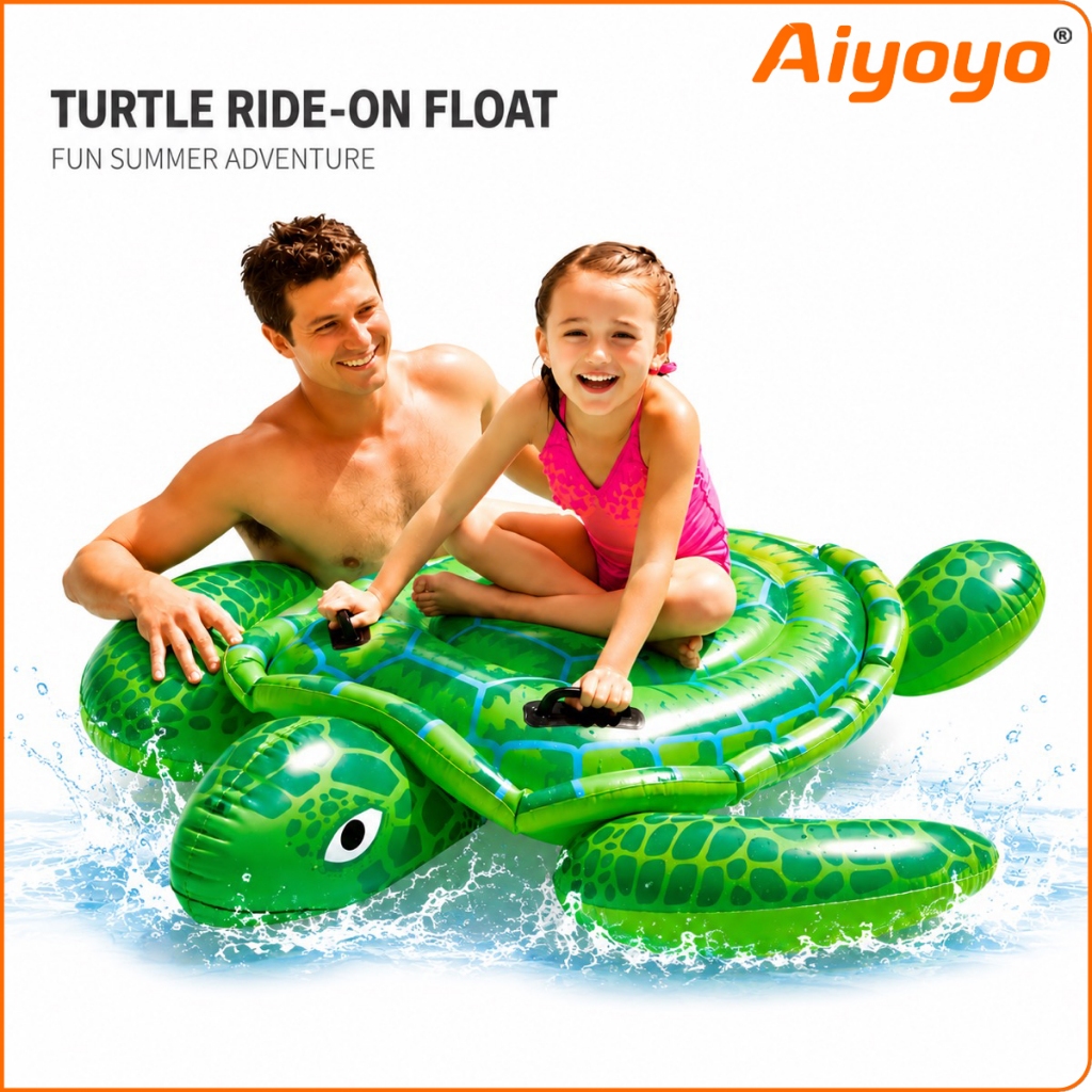 INTEX Inflatable Lil Sea Turtle Ride On Pool Float Swimming Pool Baby ...