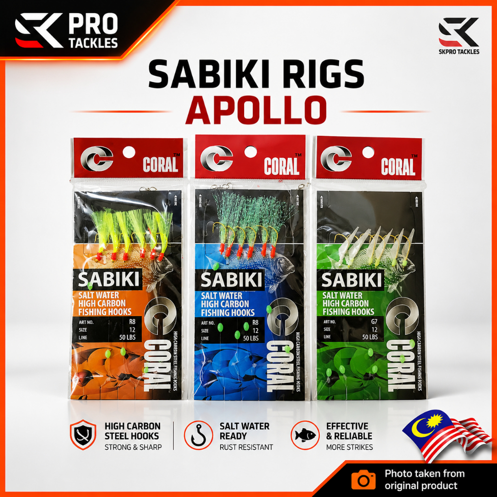 Apollo Rigs sabiki uikiuki pancing ikan selar tamban | Shopee Malaysia