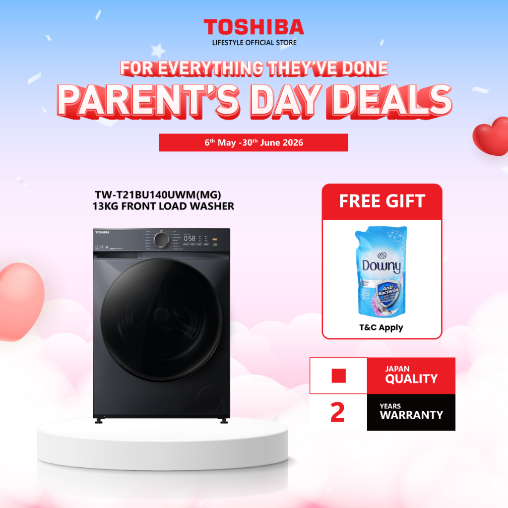 Toshiba TW-T21BU140UWM(MG)13KG Front Load Washing Machine / Washer / Mesin Basuh / 洗衣机