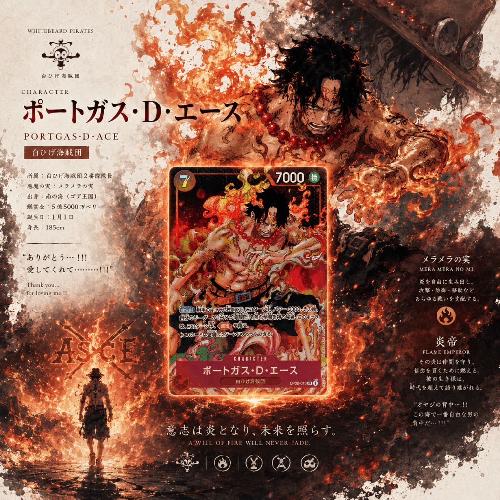 Portgas D Ace SR Alt Art OP02-013