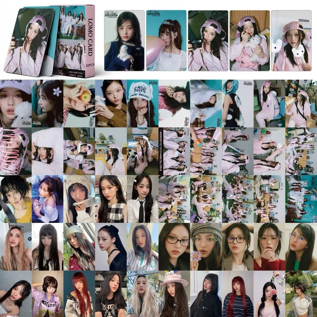 BUY 3 FREE 1) NEW JEANS lomo card 55pcs KPOP Photocard Photo Card