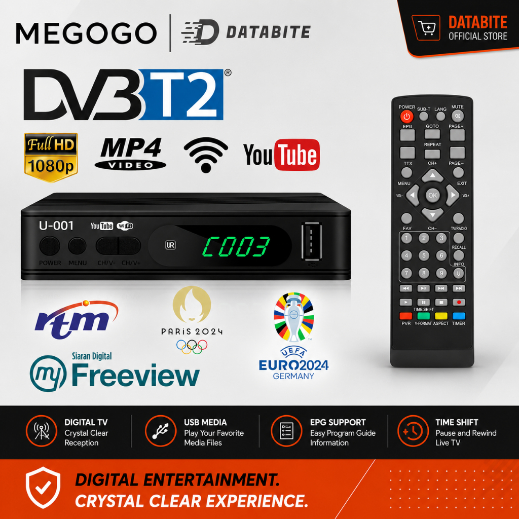 Decoder Megogo DVBT2 plus Antenna Dekoder MyTv Original USB HD MP4 WiFi ...
