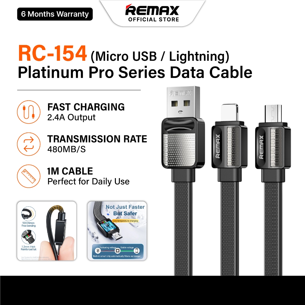 Remax RC-154 Platinum Pro Series Micro USB / Fruit TPE Durable Material ...