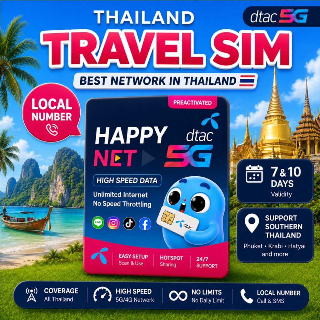 Thailand SIM Card 】【 Betong SIM Card 】DTAC & AIS & TRUEMOVE Thailand ...