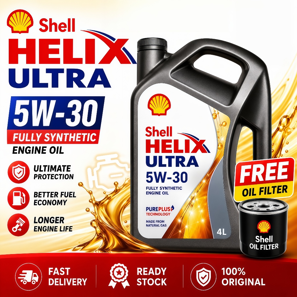 【API SP】Shell Helix Ultra 5W30 Fully Synthetic Engine Oil 4L/1L Zero ...