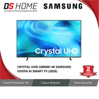 SAMSUNG Crystal UHD U8000H 4K Samsung Vision AI Smart TV (2026 ...