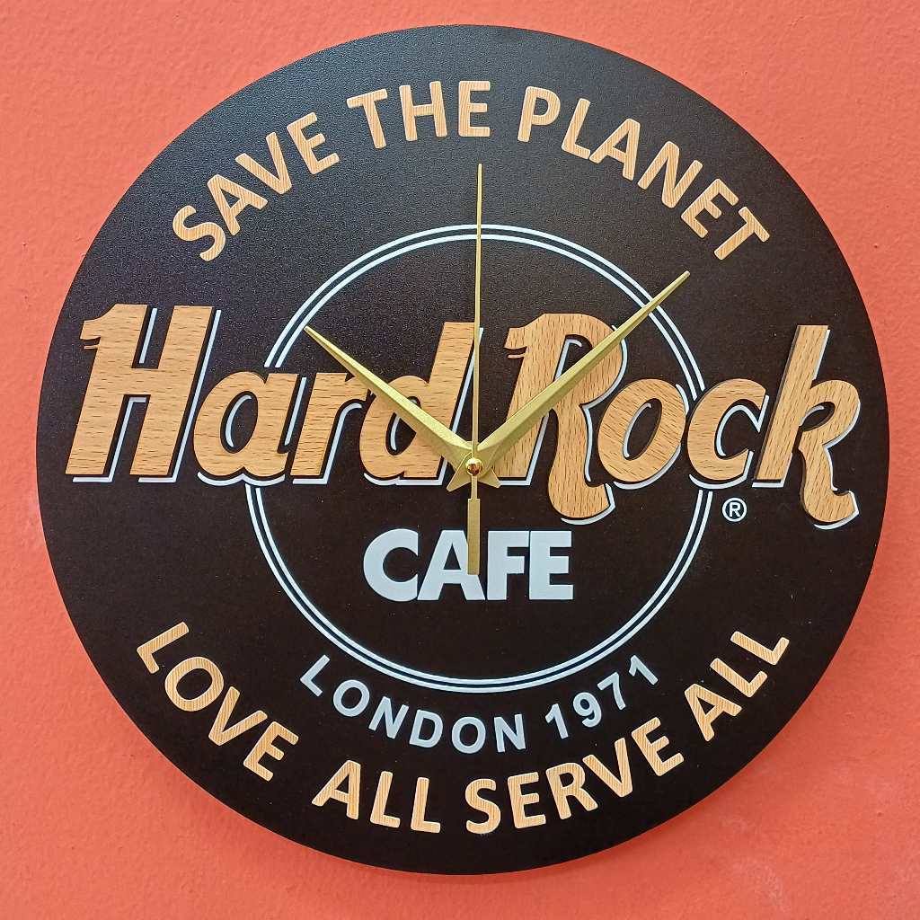 Wall Clock Hard Rock Wooden Clock 30cm Jam Dinding Mobile Legend Hot ...