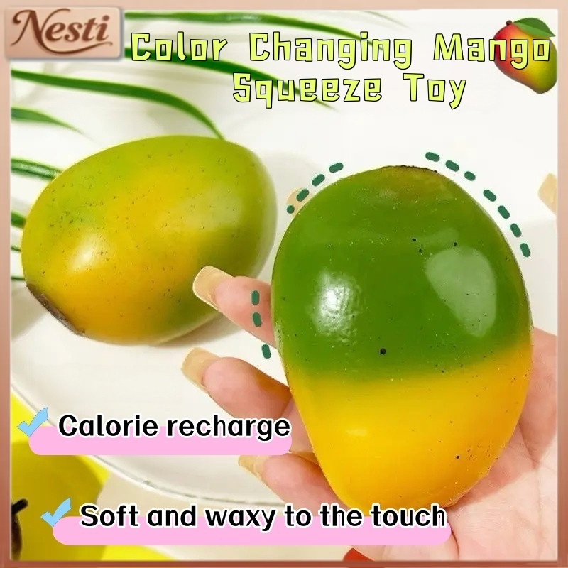 Handmade Mango Squishy Ball Crunchy Mango Color Changing Fidget Toy ...
