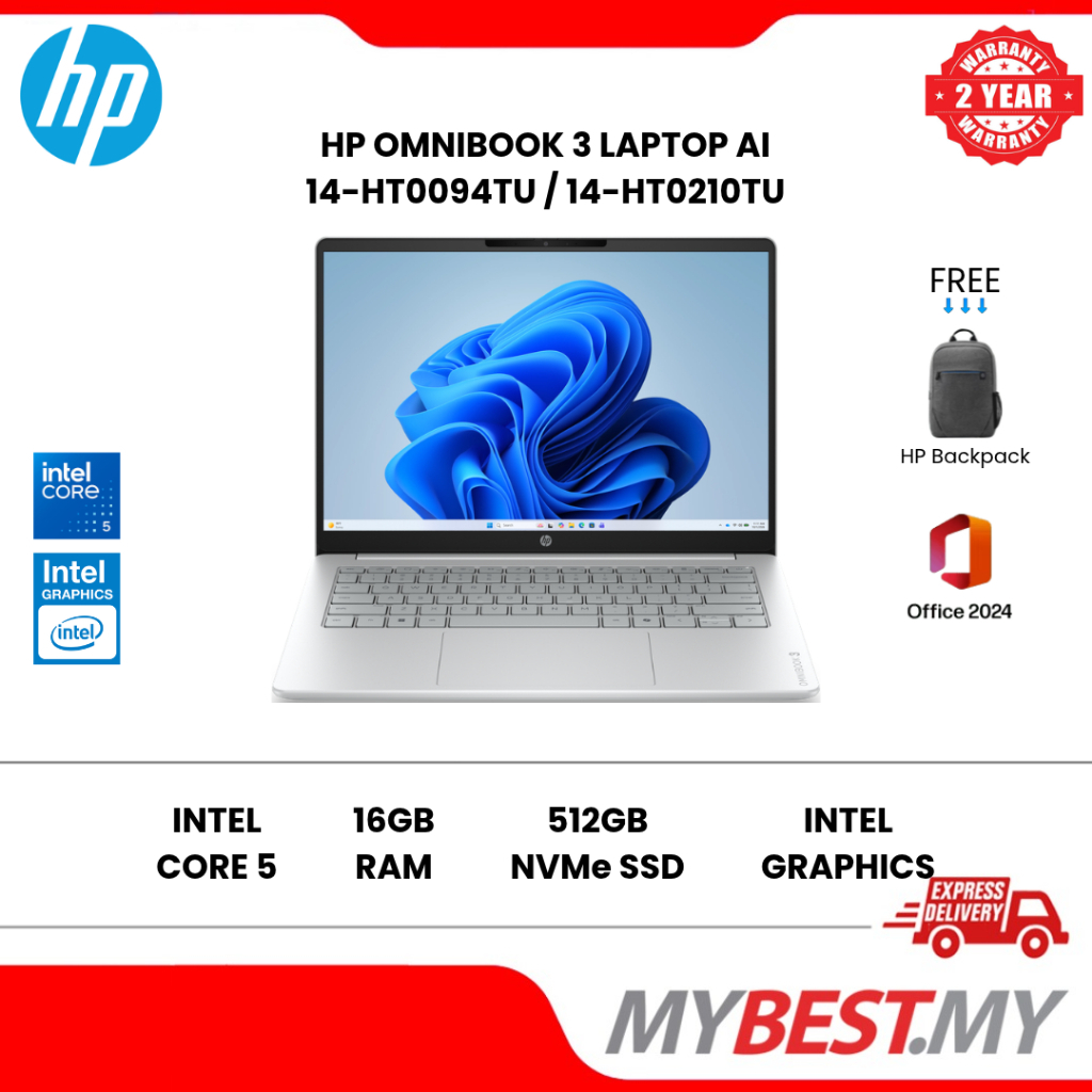 HP OmniBook 3 Laptop AI 14-ht0094TU / 14-ht0210TU (14