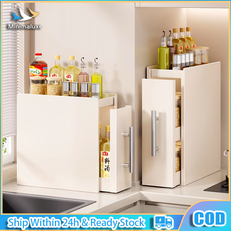 Pull-out Spice Cabinet Storage Rack Narrow Kitchen Spice Rak Rempah ...