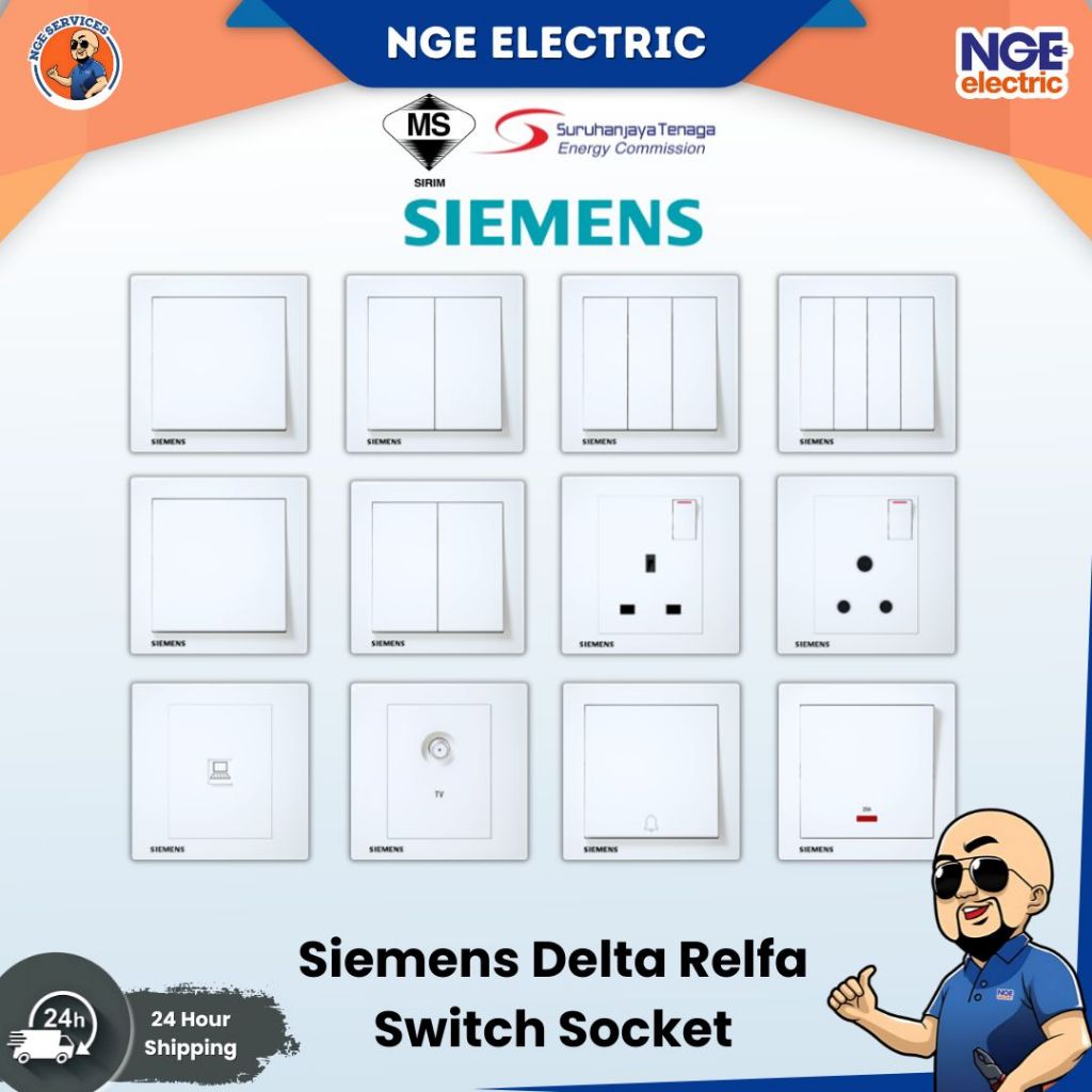 Switch| Siemens DELTA Relia Switch & Socket | Suis Lampu & Soket Plug ...