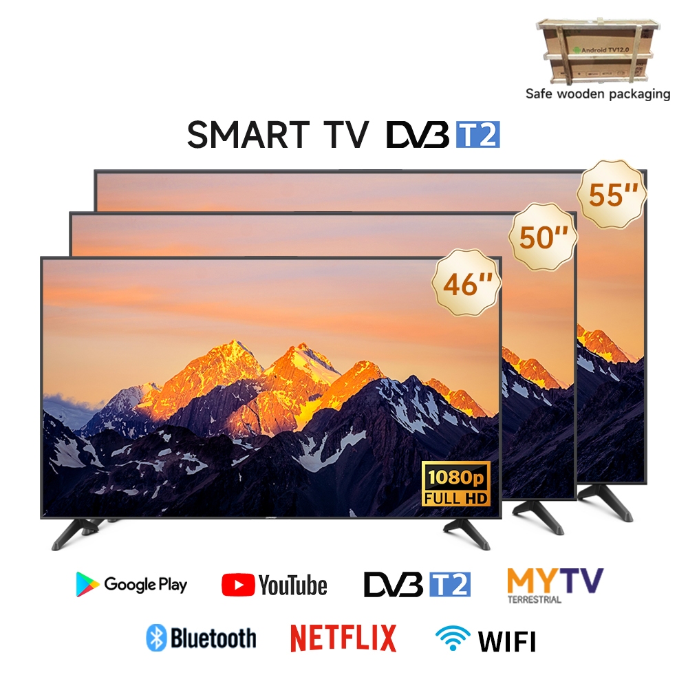 JEAANSP 55 inch Smart TV 50 Inch Android14.0 TV LED TV DVB-T2/MYTV ...