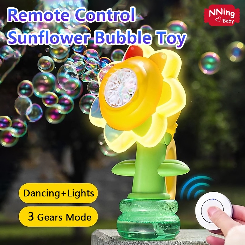Dancing Sunflower Bubble Machine With Light Automatic Children's Bubble ...