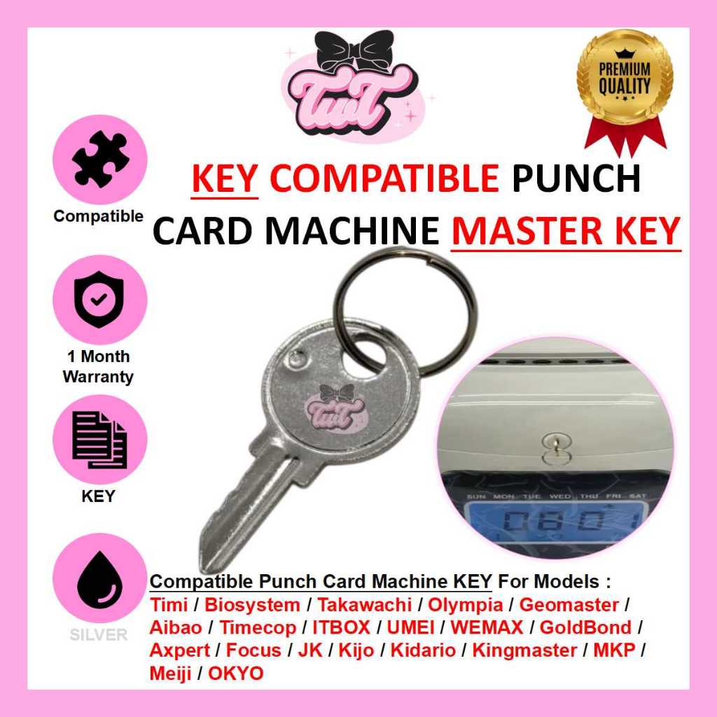 Compatible Master Key Punch Card Machine Kunci for Timi Biosystem ...