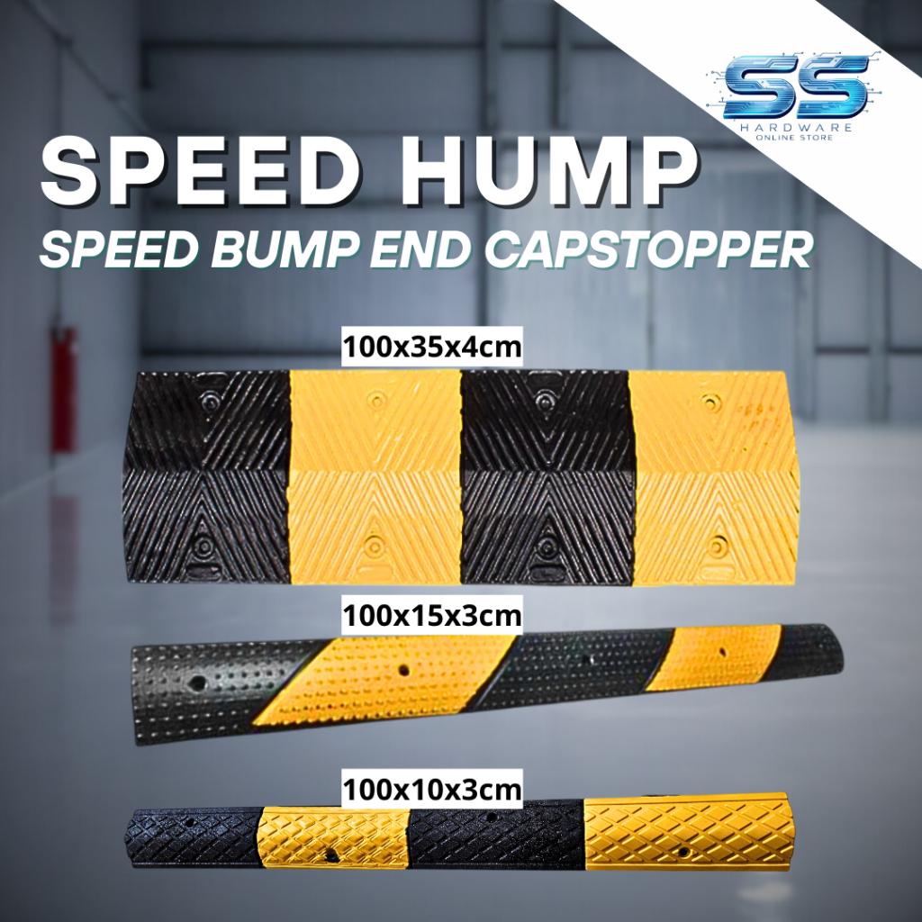 VEHICLE SAFETY RUBBER ROAD SPEED HUMP ROAD HUMP SPEED BUMP END CAP ...