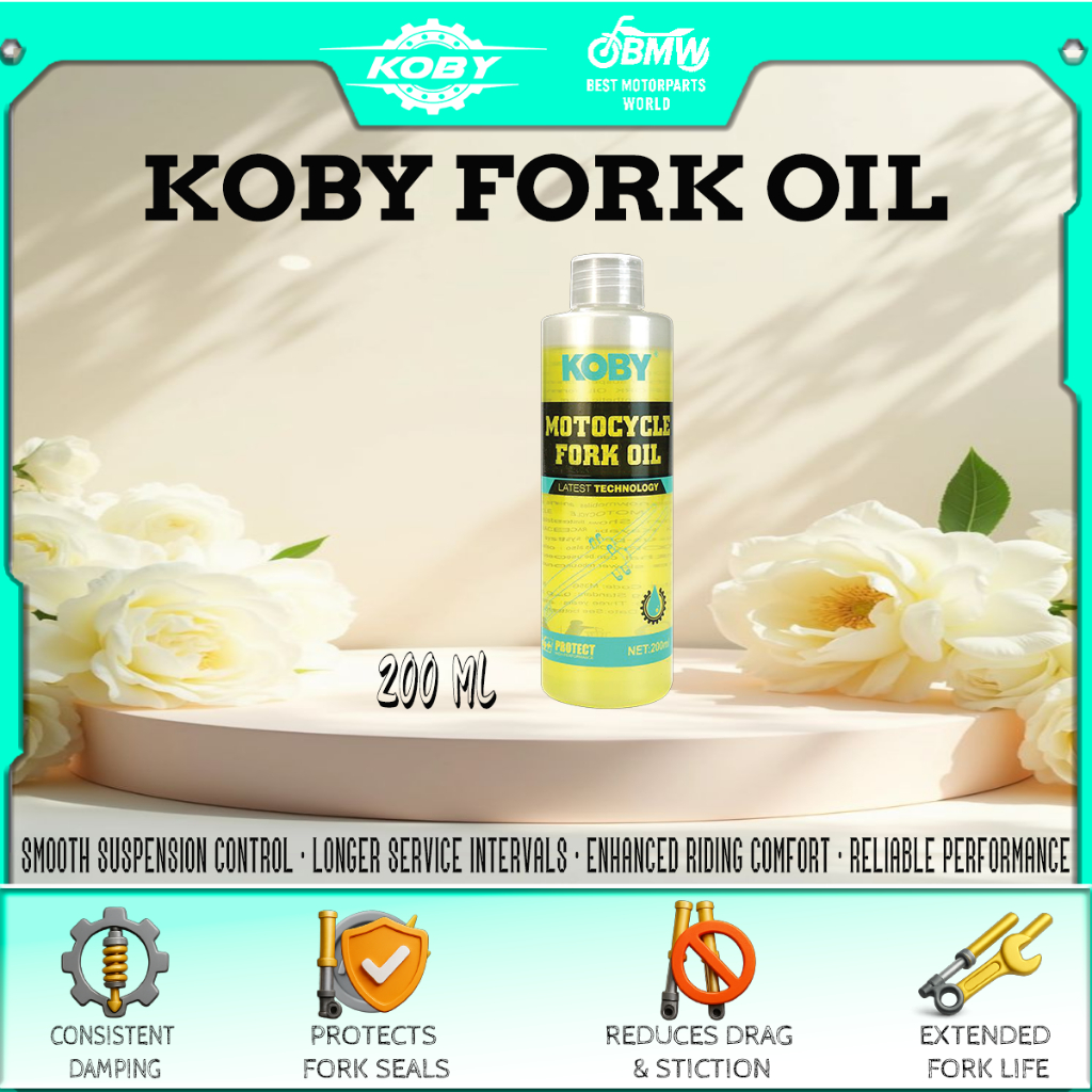 KOBY MOTORCYCLE FORK OIL 200ml｜Suspension Fluid｜Stable Damping & Fork ...