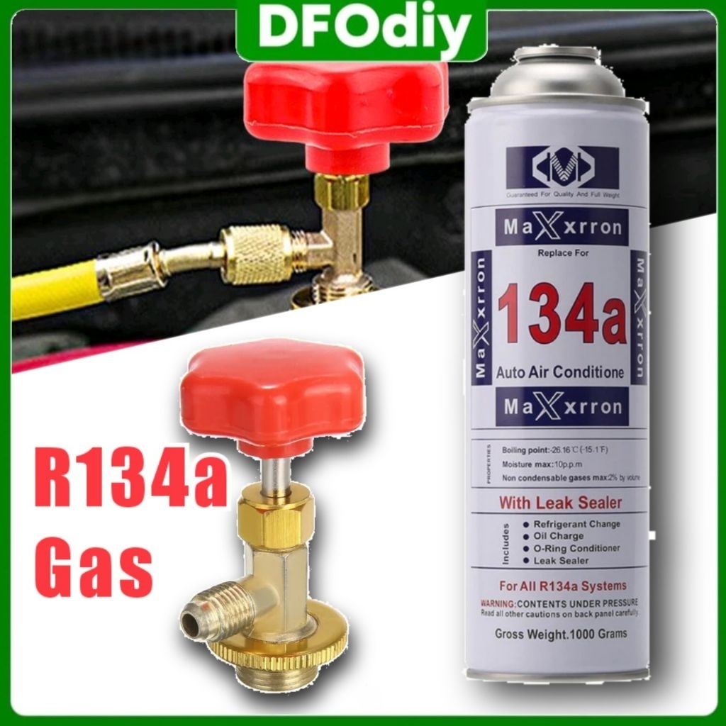 DFOdiy Aircond Cap Tap R134a Refill Adapter Car Valve Cap Dispenser Car ...