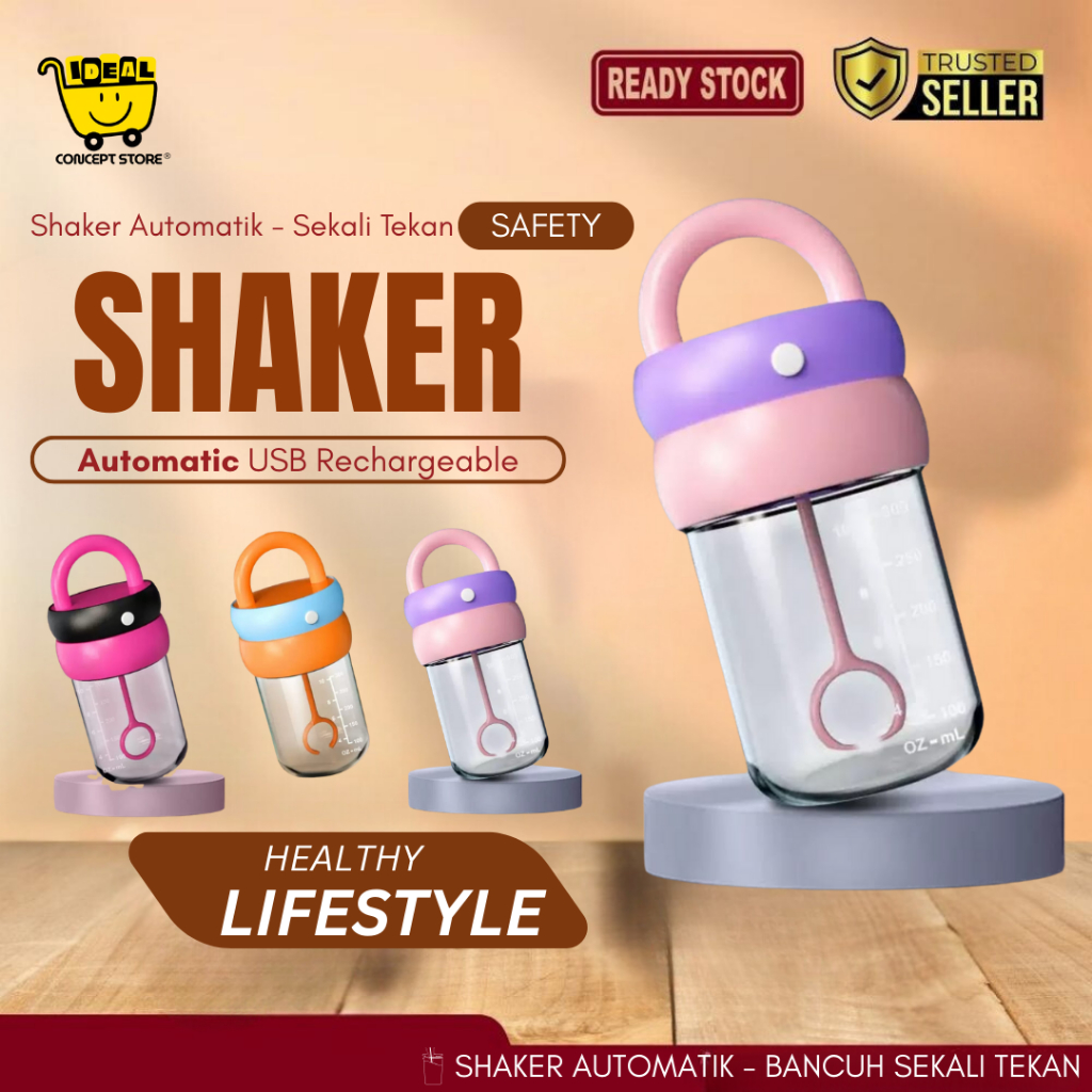 Ideal Concept Store | Cawan Shaker Automatik Protein & Susu | Portable ...