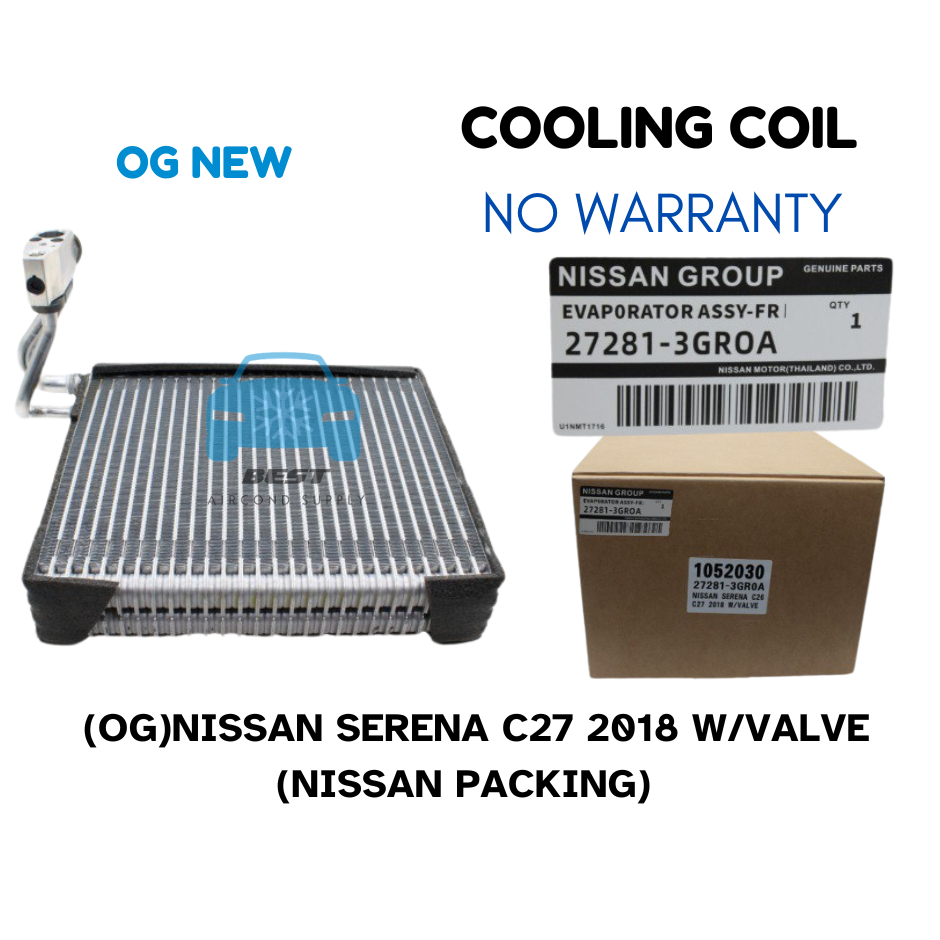 COOLING COIL ORIGINAL NEW NISSAN SERENA C26 / C27 2018' FRONT C/W VALVE ...
