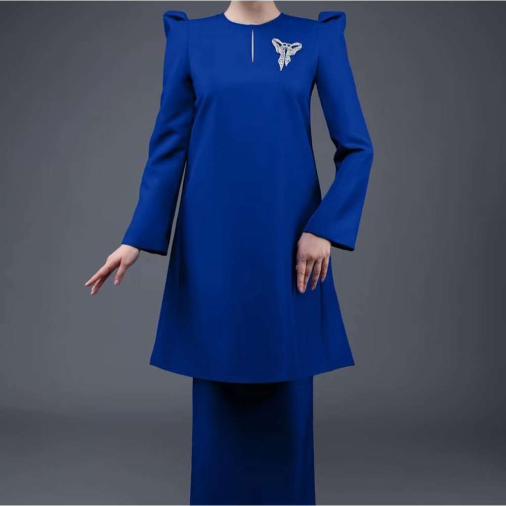 RR BASIC Kurung Pahang in Royal Blue '25 (Without Shawl) size XXL new ...