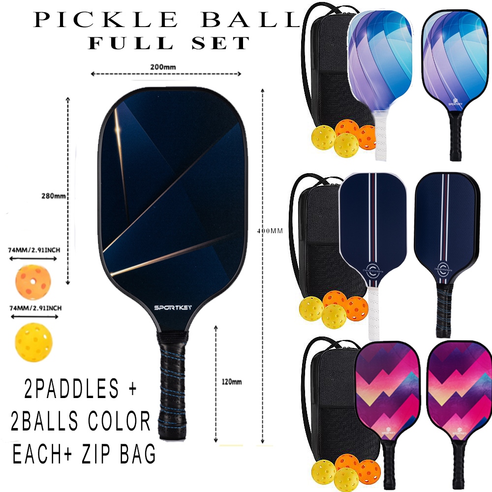 Pickleball Paddle Racket Full Set USAPA Sport Key Original Brand with 4 ...