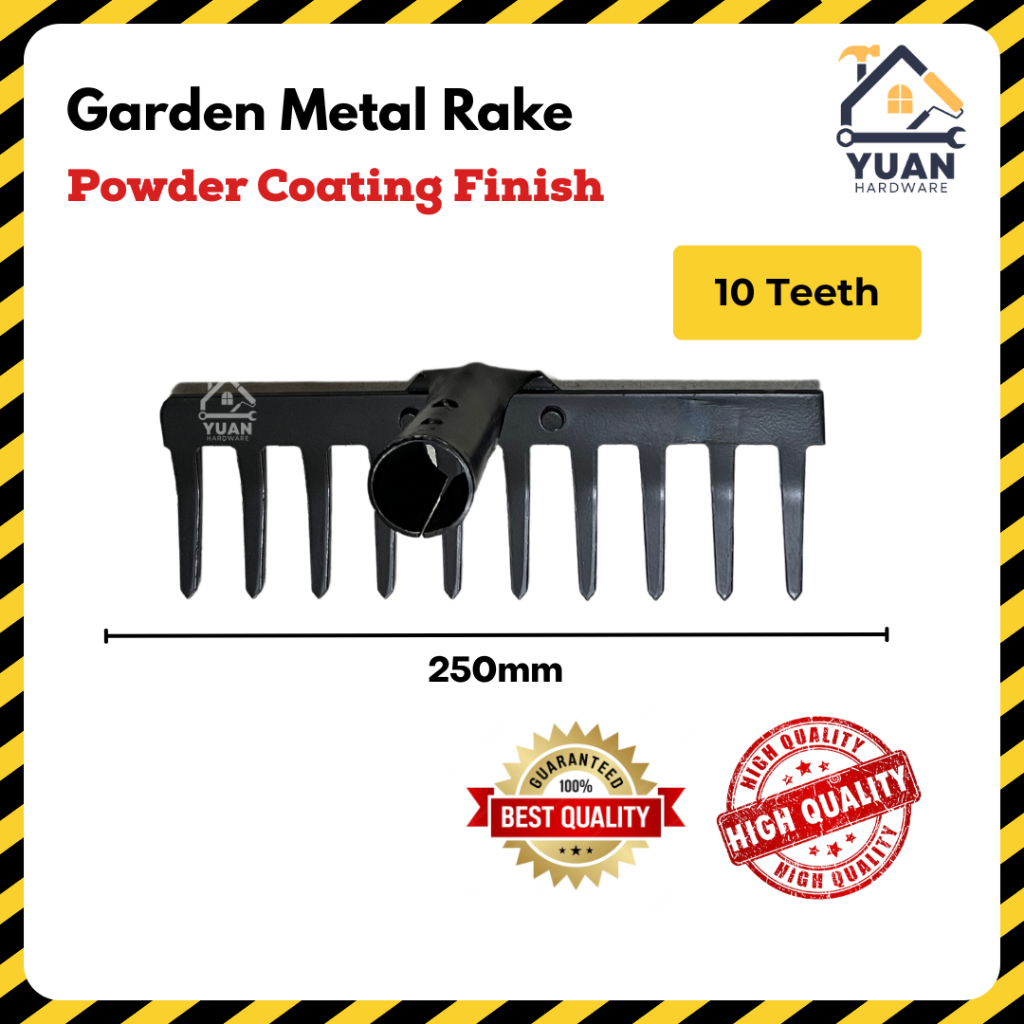 10T, 12T, 14T, Heavy Duty Garden Rake | Cakar Besi Tanah | Gardening ...