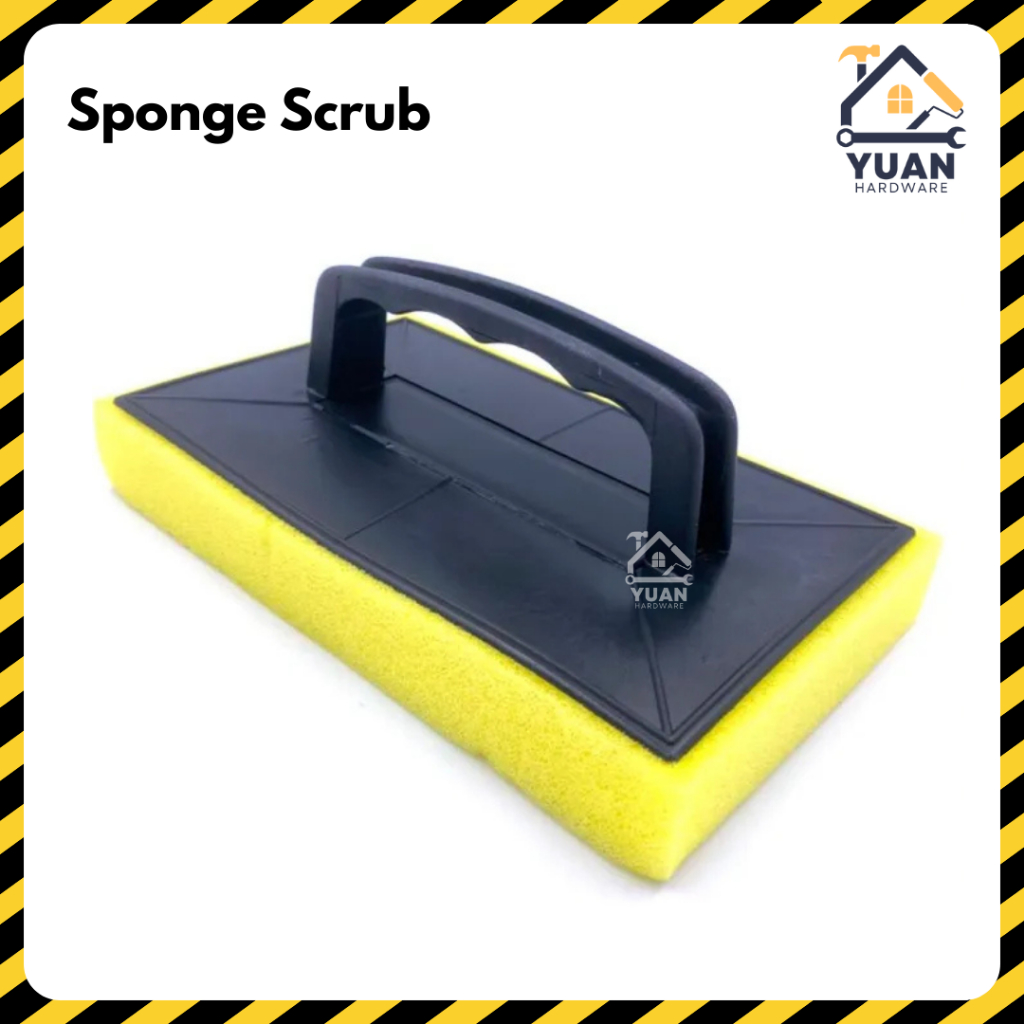 POWER Sponge Scrub with Handle HEAVY DUTY | Sponge Mosaic | Span Gosok ...
