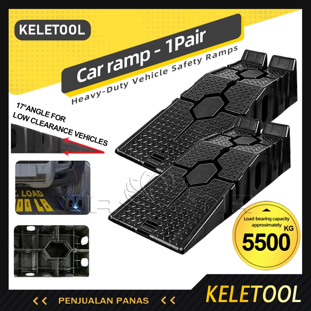 Car Service Ramps Heavy Duty Plastic Vehicle Ramp Pair 5500KG Capacity ...