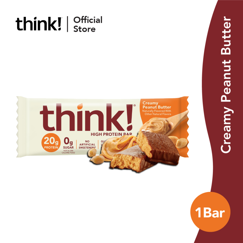 [FREE GIFT - FBS] Think! High Protein Bar - 2 bar (Creamy Peanut Butter ...