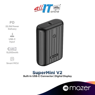Mazer SUPERmini V2 10000mAh PD20W Fast Charging Powerbank