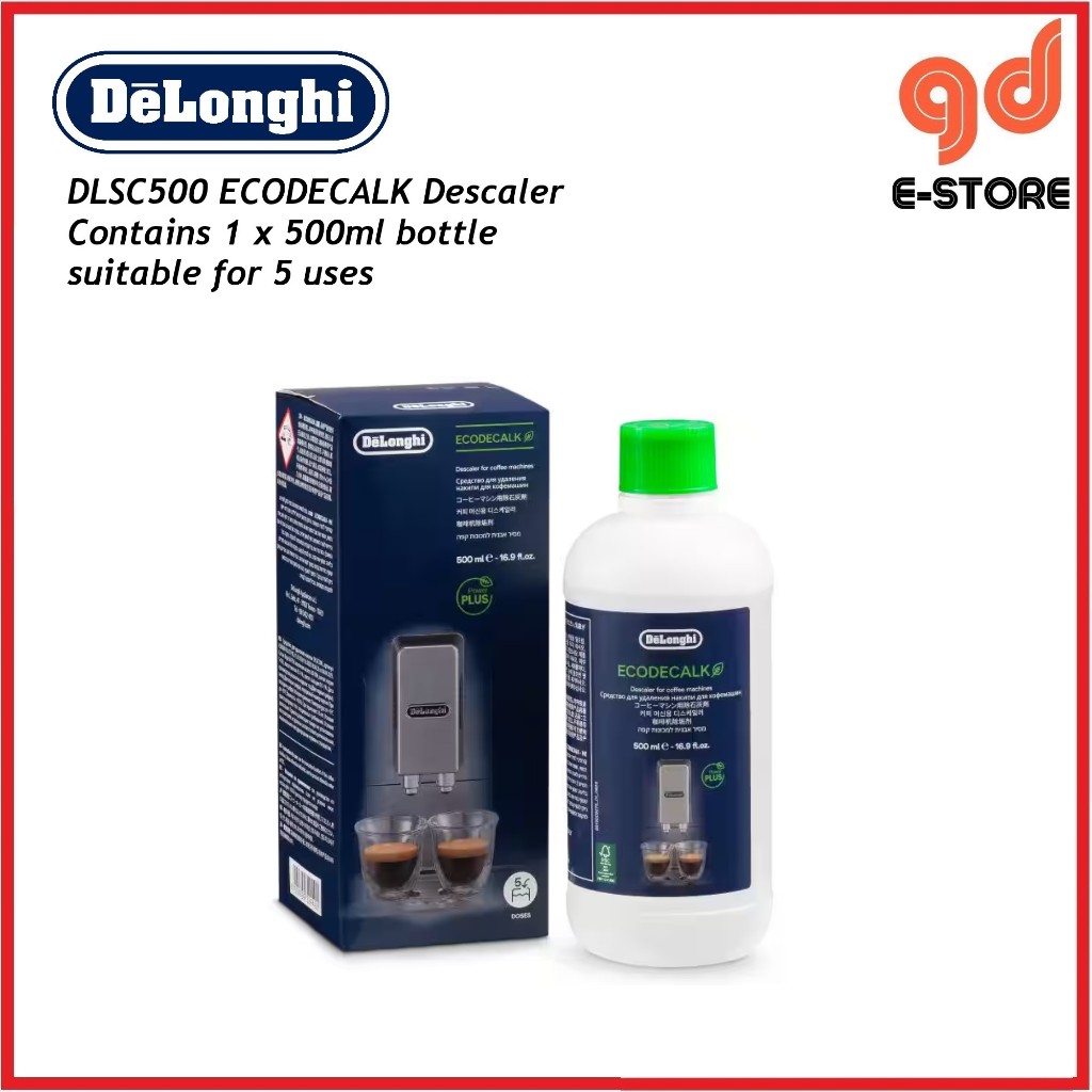 DeLonghi EcoDecalk Mini DLSC500 Descaler 500ml Easy Cleaning Set