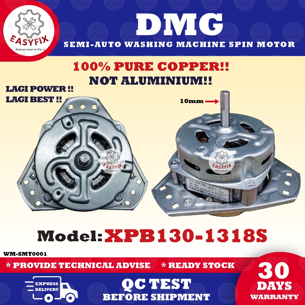 XPB130-1318S DMG SEMI-AUTO WASHING MACHINE SPIN MOTOR (Motor Kering ...