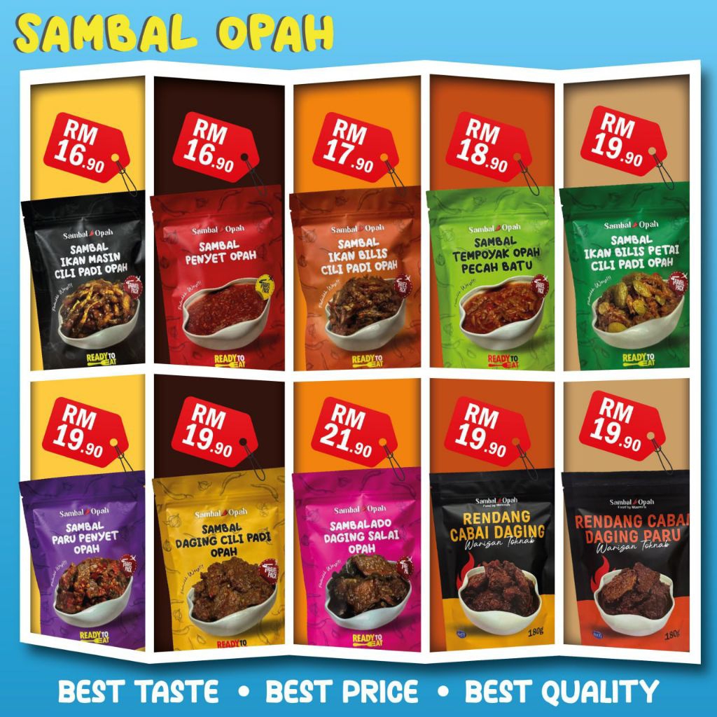 Sambal Penyet Opah | Rendang Cabai Daging | Rendang Cabai Daging Paru ...