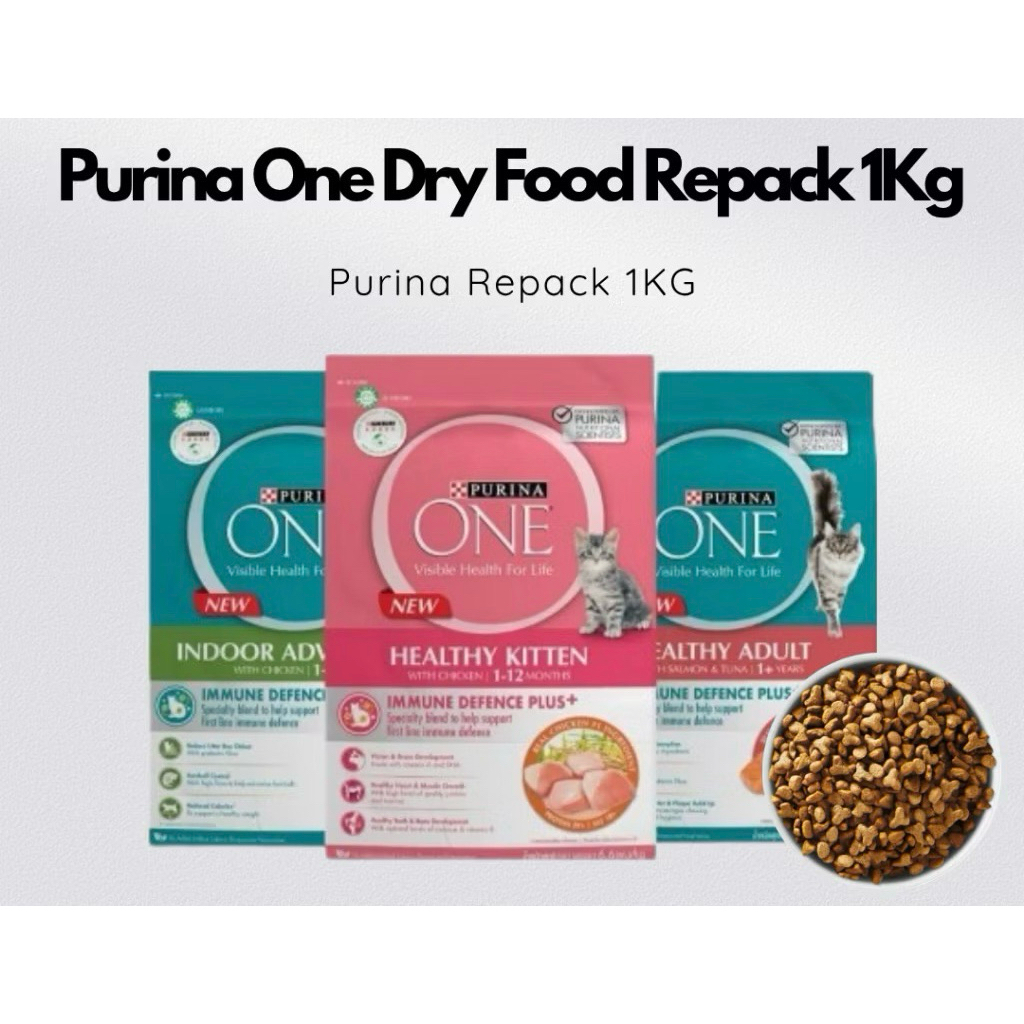 Purina One Dry Cat Food 1kg Repack | Shopee Malaysia