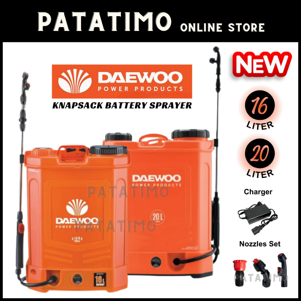 DAEWOO Pam Racun Bateri 16Liter / 20Liter | Battery Sprayer Pump | Pam ...
