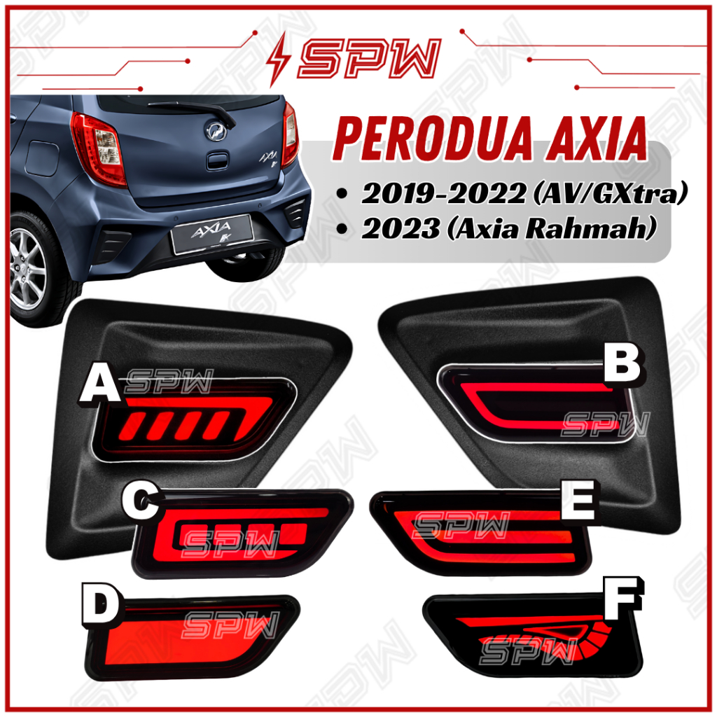 Perodua Axia AV/GXtra (2019-2022) Axia Rahmah (2023) Reflector Rear ...