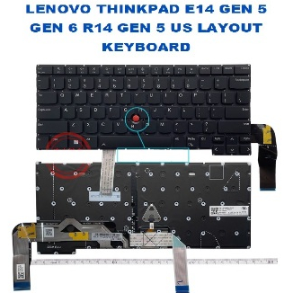 LENOVO THINKPAD E14 GEN 5 GEN 6 R14 GEN 5 US LAYOUT KEYBOARD | Shopee ...