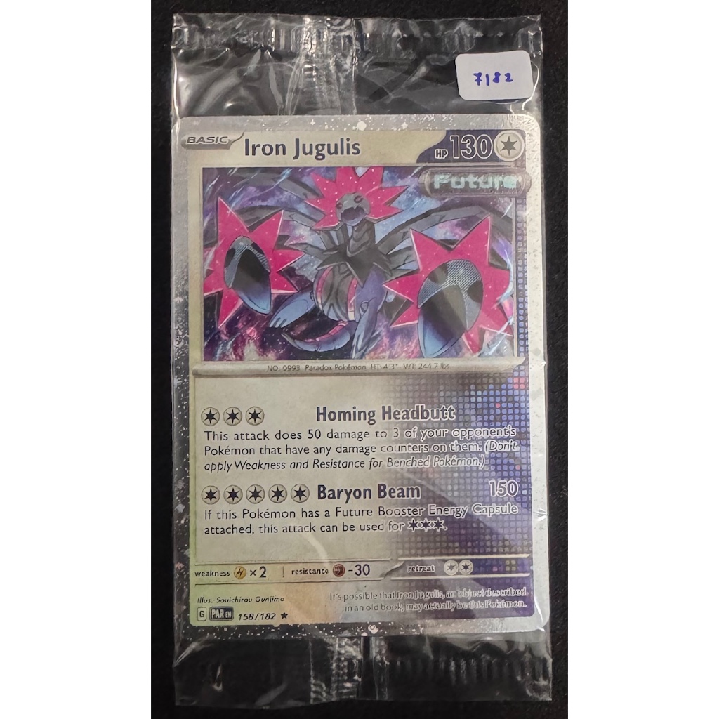 SEALED] 2023 Pokemon En Paradox Rift 158 Iron Jugulis Cosmos Holo Knockout  Kad Pokemon Card Original Game 7181-7185 | Shopee Malaysia