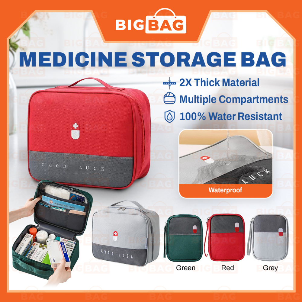 Portable First Aid Bag Medicine Bag First Aid Kit Travel Beg Ubat ...