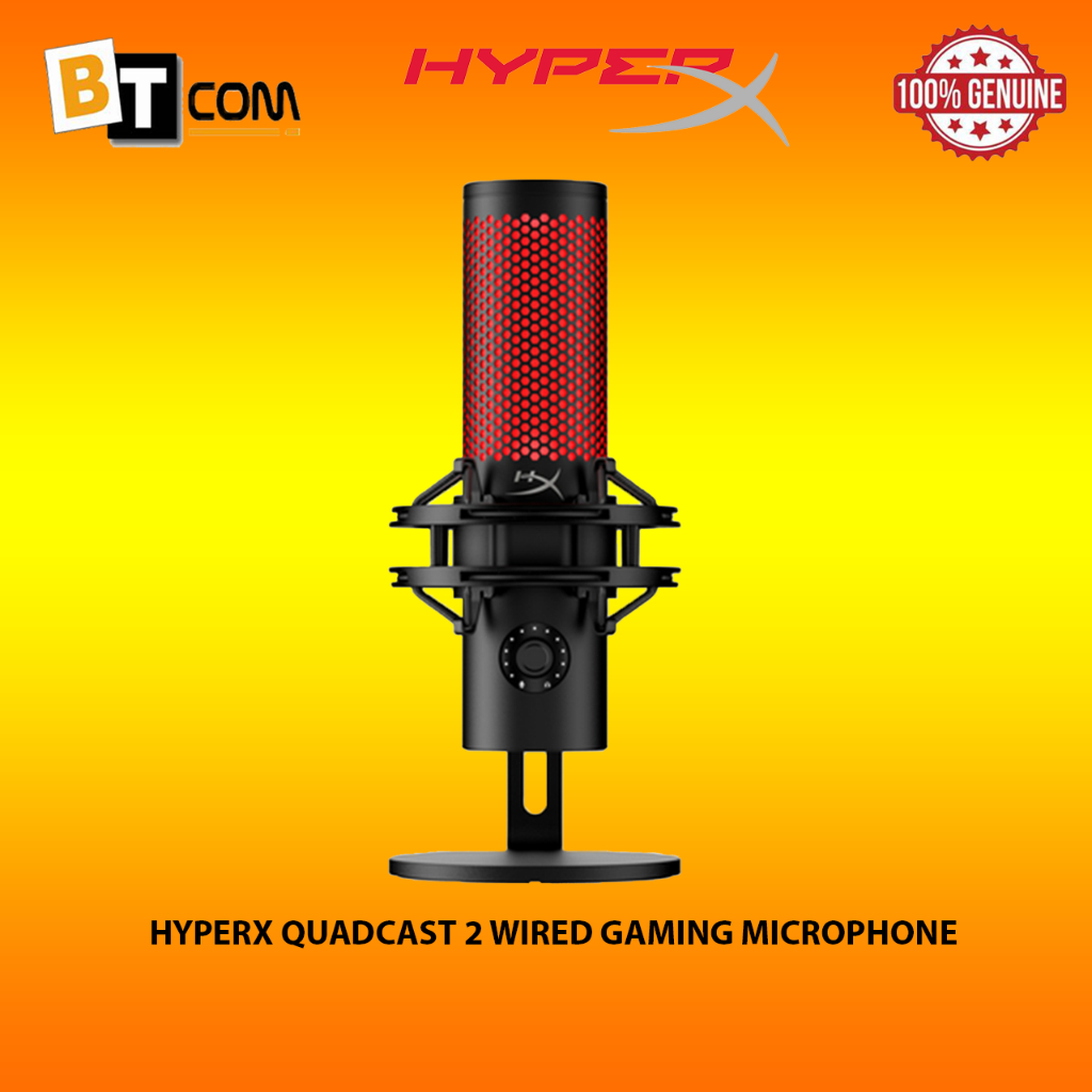 HYPERX QUADCAST 2 WIRED GAMING MICROPHONE HYP-872V1AA, HYP-AN1D9AA ...