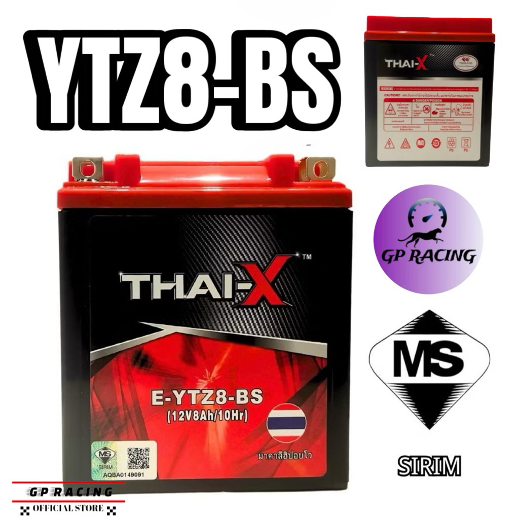 THAI-X YTZ8 Motorcycle Battery XMAX250 MT25 R25 REBEL500 ZZR250 KLX150 ...
